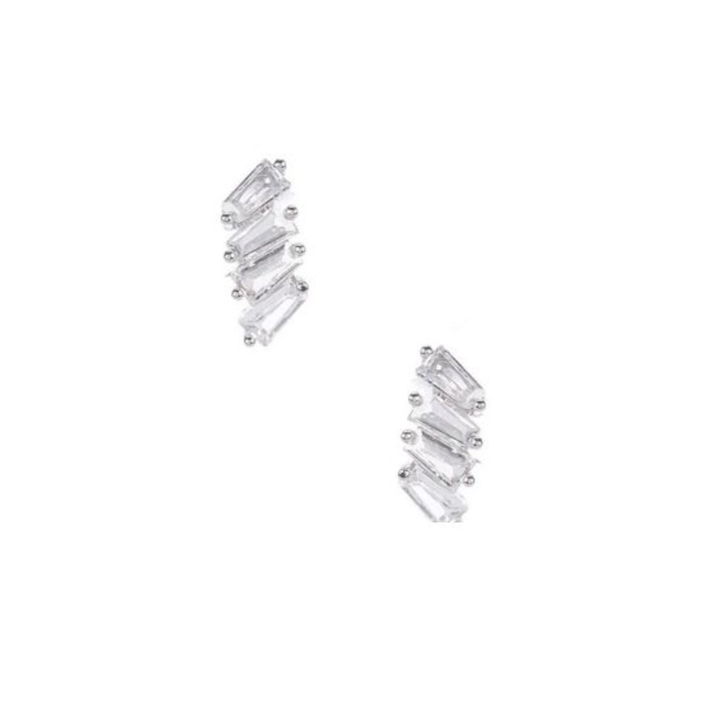 Cz Cezanne Baguette Stud Earrings